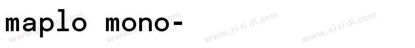 maplo mono字体转换